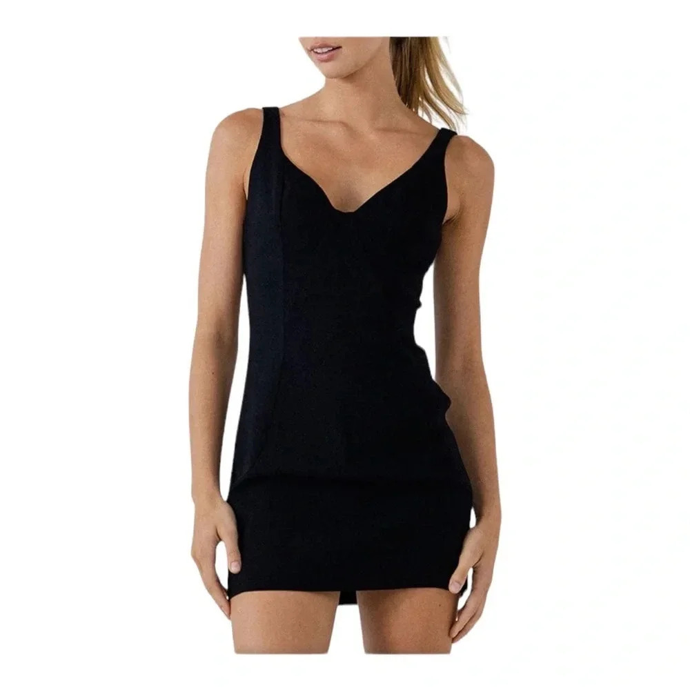 Endless Rose Sleeveless Sweetheart Neckline Fitted Bodycon Stretch Mini Dress M